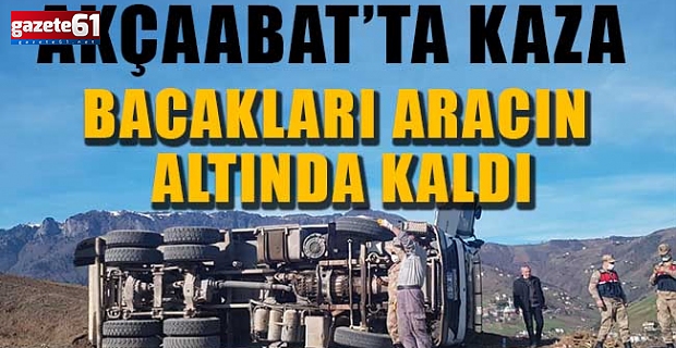 Trabzon'da şoför devrilen kamyonun altında kaldı