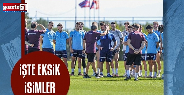 Trabzonspor'da Hatayspor maçı öncesi 8 eksik!