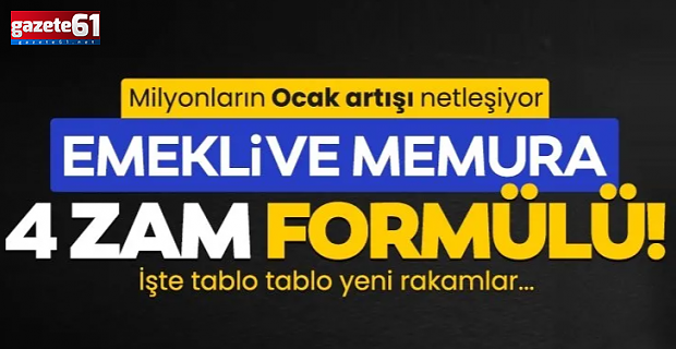 Memur ve emekli maaşı için 4 zam formülü! 