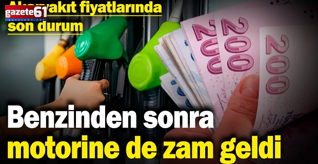 Benzinden sonra motorinde zamlandı!