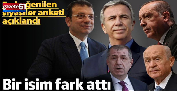 En beğenilen siyasiler anketi açıklandı