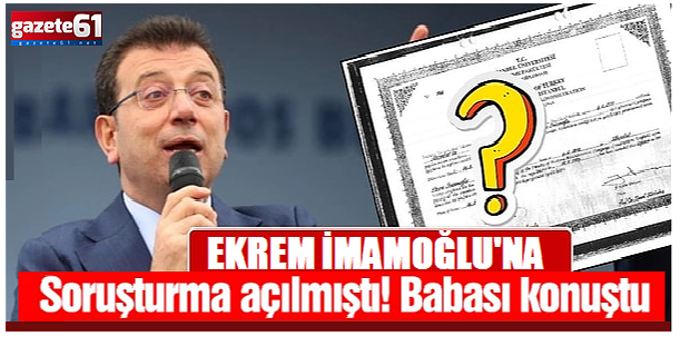 Soruşturma açılmıştı! İşte Ekrem İmamoğlu’nun diploması