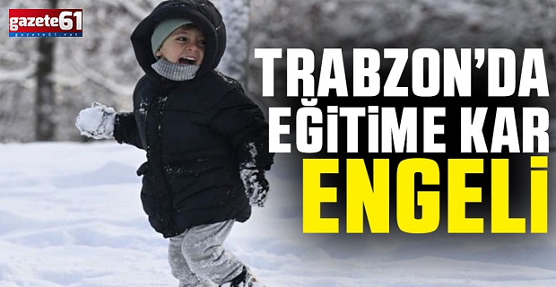 Trabzon'un iki ilçesinde eğitime kar engeli