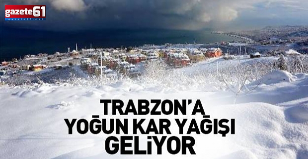 Trabzon’a pazar sabahı kar geliyor