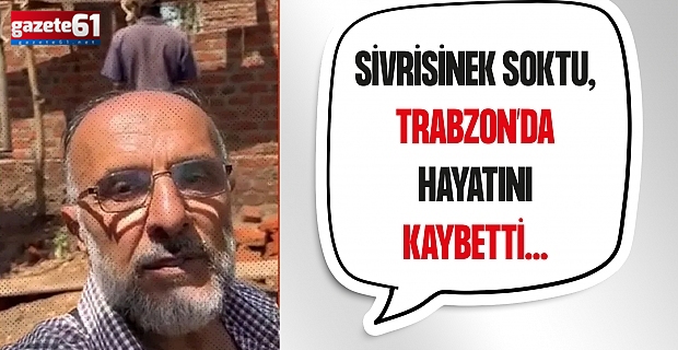 Sivrisinek soktu, Trabzon’da hayatını kaybetti…