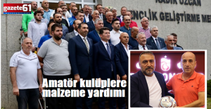 Amatör kulüplere malzeme yardımı yapıldı