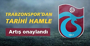 Trabzonspor’dan tarihi hamle… Artış onaylandı