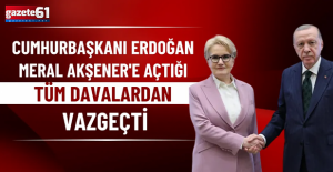 Cumhurbaşkanı Erdoğan, Akşener'e yönelik dava ve şikayetlerini geri çekti