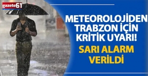 Meteoroloji Trabzonu uyardı!