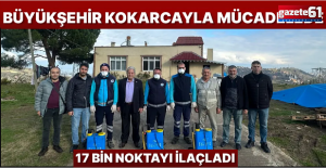 BÜYÜKŞEHİR KOKARCAYLA MÜCADELEDE 17 BİN NOKTAYI İLAÇLADI