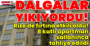 Dalganın sahile vurması ile ev sallandı