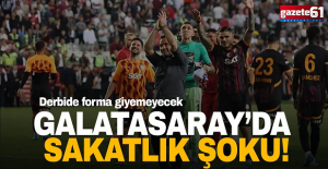 Galatasaray'a Trabzonspor maçı öncesi şok!