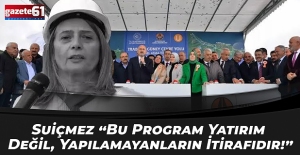 Suiçmez “Bu Program Yatırım Değil, Yapılamayanların İtirafıdır!”