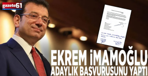 Ekrem İmamoğlu başvurusunu yaptı!