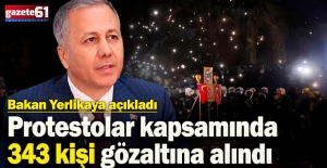 Bakan açıkladı! 343 şüpheli gözaltında