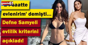 Defne Samyeli, evlilik kriterlerini açıkladı