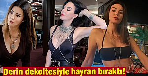 Defne Samyeli derin dekoltesiyle hayran bıraktı!